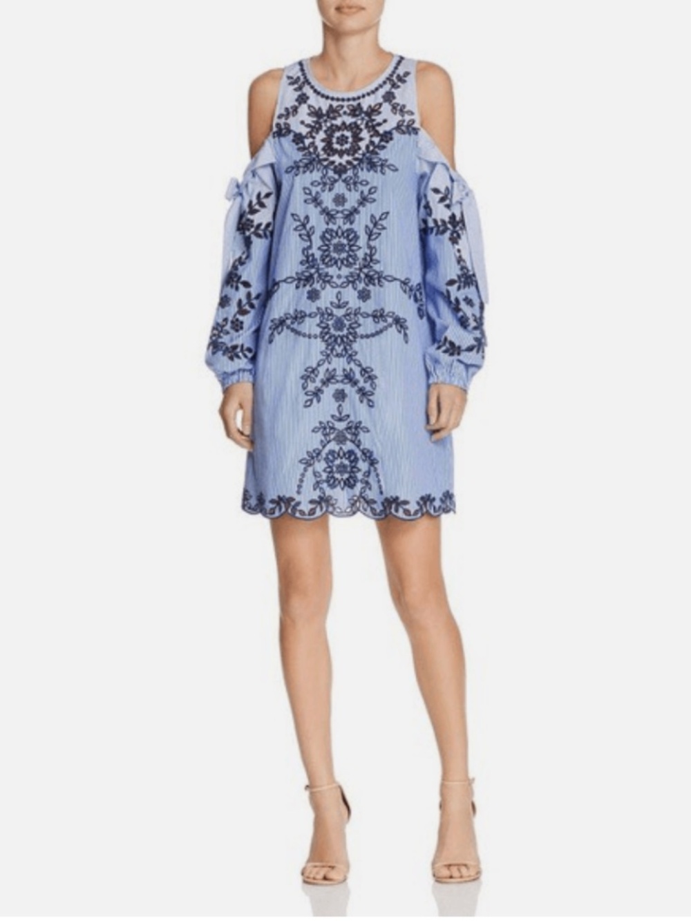 Parker Newton Embroidered Mini Dress Size XS